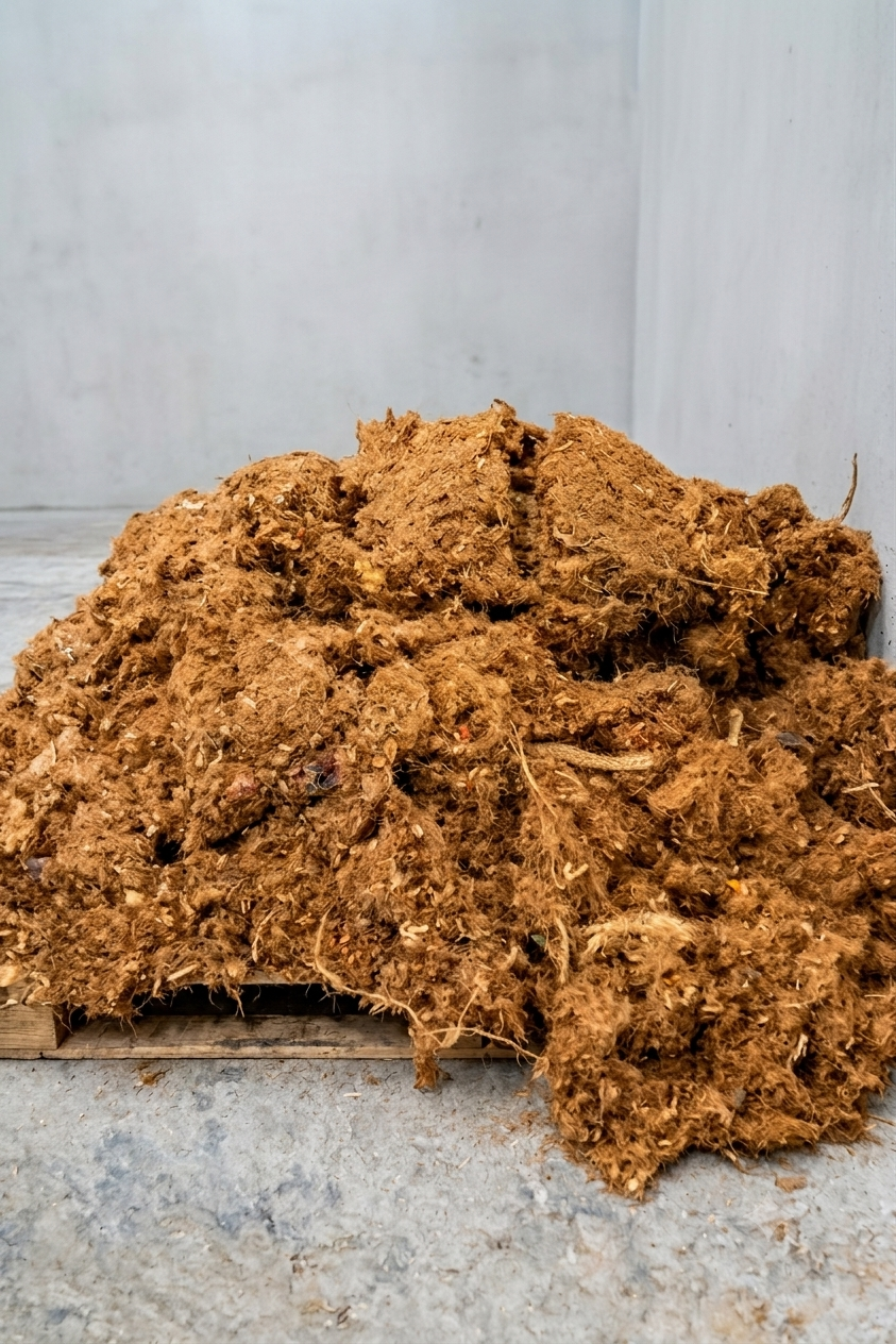 Short staple carpet waste